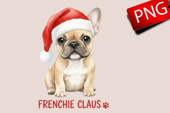 Christmas Dog Pun Frenchie Sublimation: Cute Illustrations