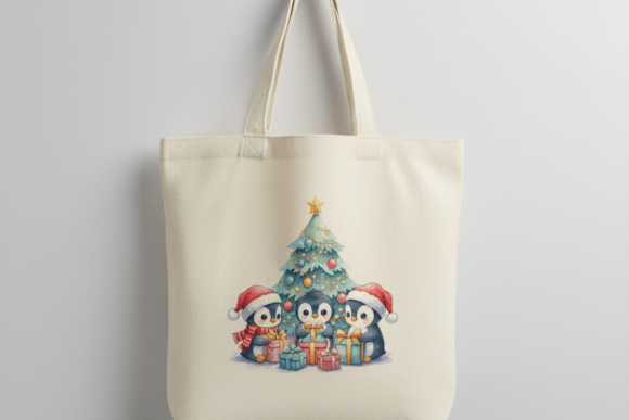 Cute Christmas Penguins Illustrations for Branding