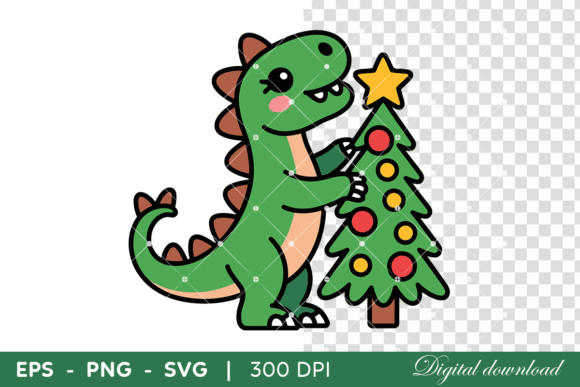 Cute Dinosaur Illustrations for Festive Branding
