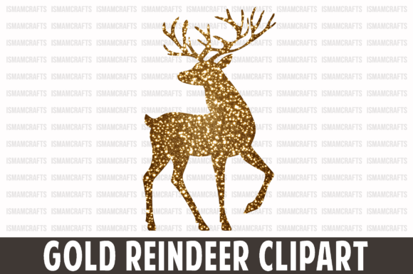 Gold Reindeer Christmas Clipart PNG: A Designer’s Review