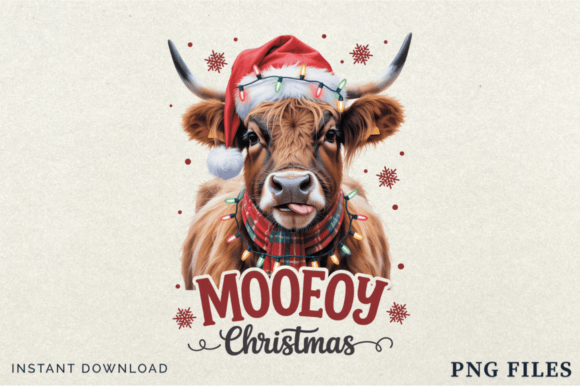 Mooey Christmas Highland Illustrations Review