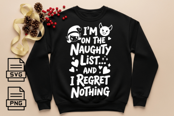 Naughty List SVG: Festive Illustrations for Crafters