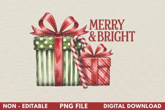 Review: Christmas Candy and Gifts Watercolor PNG Illustrations