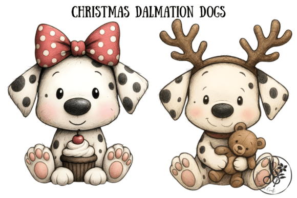 Review: Christmas Dalmation Dogs Clipart for Embroidery