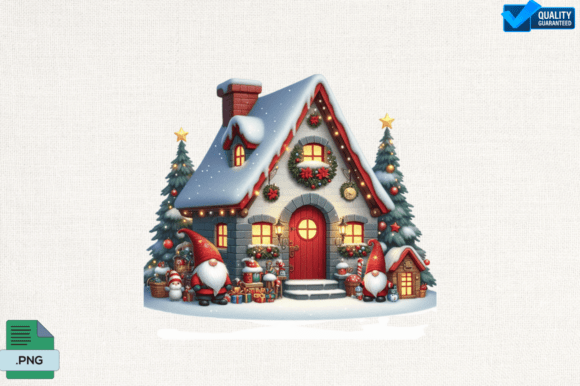Review: Christmas House Gnome Clipart PNG for Embroidery