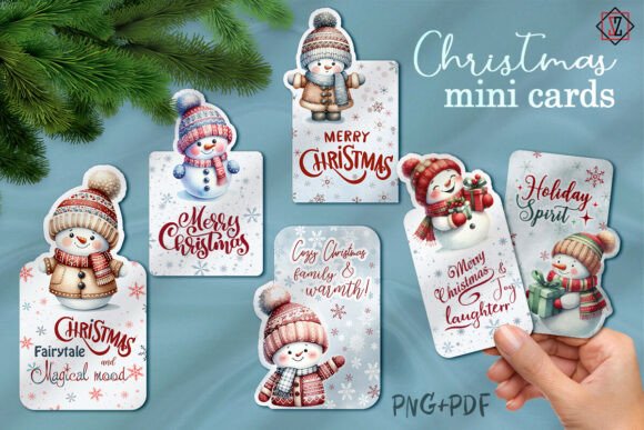 Review: Christmas Mini Cards with Snowmen Illustrations