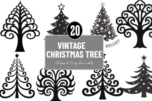Reviewing Christmas Hand Drawn Tree PNG Clipart Illustrations