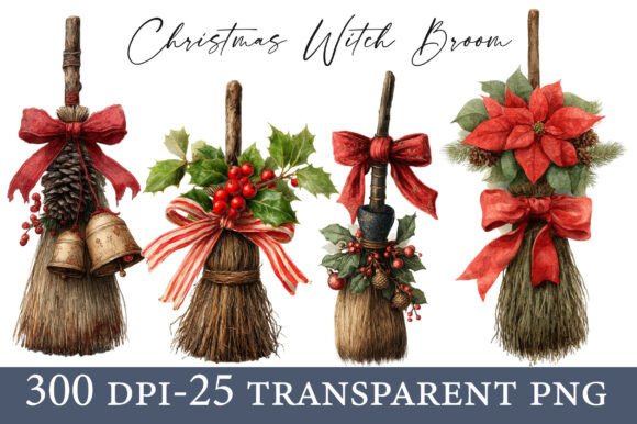 Reviewing Christmas Witch Broom Sublimation Illustrations