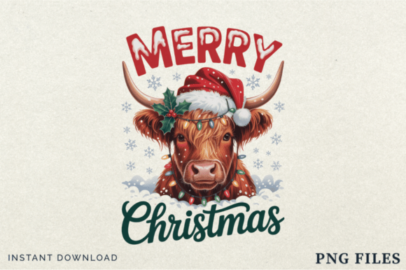 Reviewing the Vintage Christmas Highland Cow PNG Subli