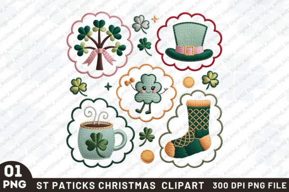 St. Patrick Christmas Embroidery Clipart: A Brand Review