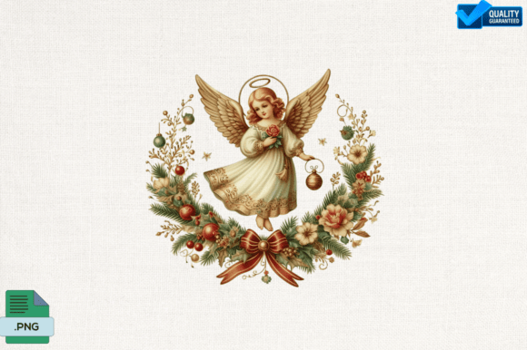 Vintage Christmas Angel Clipart PNG: Designer Review